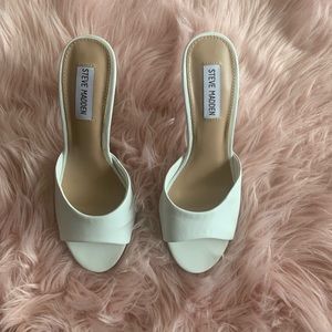 White Steve Madden Mules